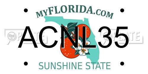 ACNL35 Florida License Plate