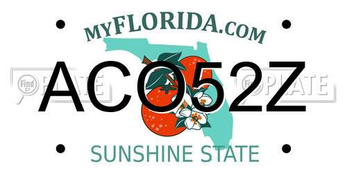ACO52Z Florida License Plate