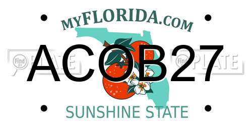 ACOB27 Florida License Plate