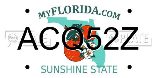 ACQ52Z Florida License Plate