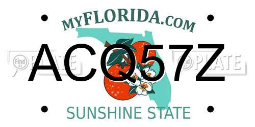 ACQ57Z Florida License Plate