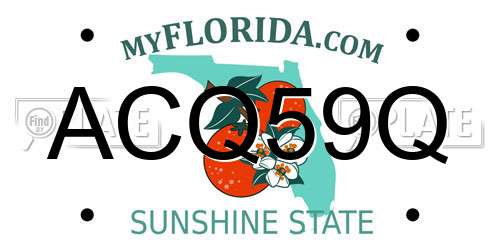 ACQ59Q Florida License Plate