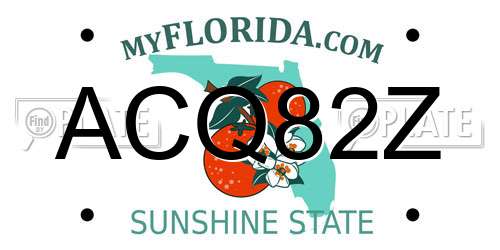 ACQ82Z Florida License Plate