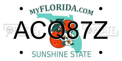 ACQ87Z Florida License Plate