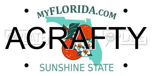 ACRAFTY Florida License Plate