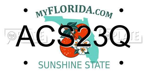ACS23Q Florida License Plate