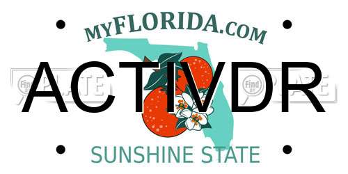 ACTIVDR Florida License Plate