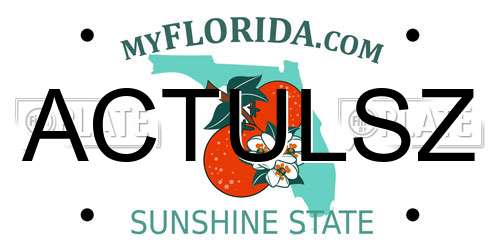 ACTULSZ Florida License Plate