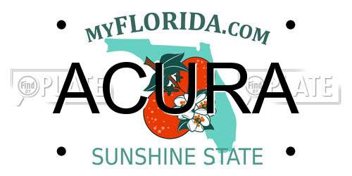 ACURA Florida License Plate