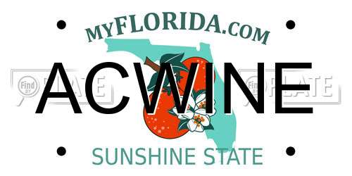 ACWINE Florida License Plate