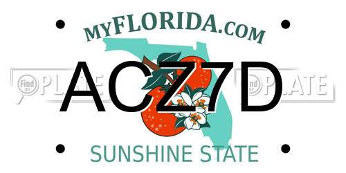 ACZ7D Florida License Plate