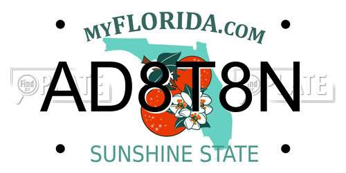 AD8T8N Florida License Plate