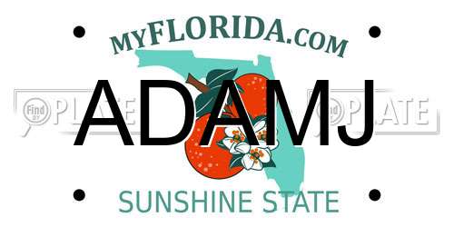 ADAMJ Florida License Plate
