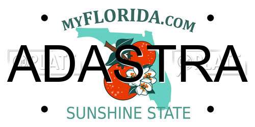 ADASTRA Florida License Plate