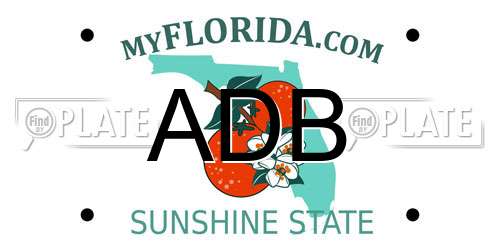 ADB Florida License Plate