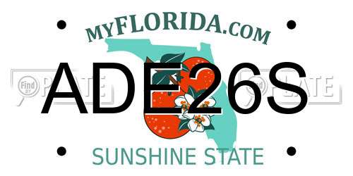 ADE26S Florida License Plate