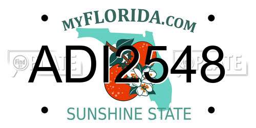 ADI2548 Florida License Plate