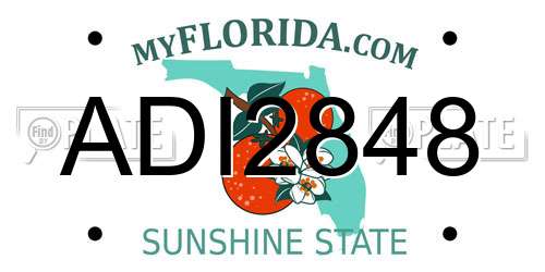 ADI2848 Florida License Plate