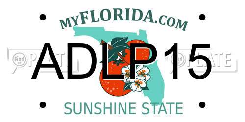 ADLP15 Florida License Plate