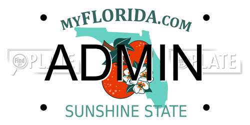 ADMIN Florida License Plate