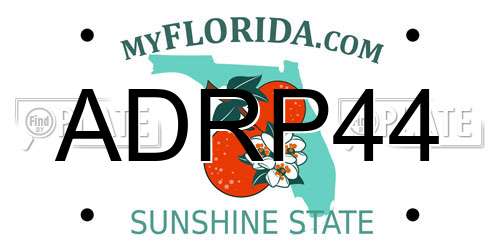 ADRP44 Florida License Plate