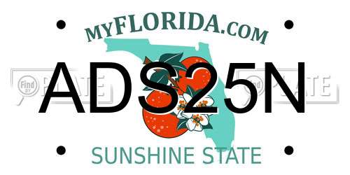 ADS25N Florida License Plate