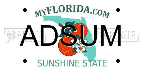 ADSUM Florida License Plate