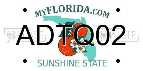 ADTQ02 Florida License Plate