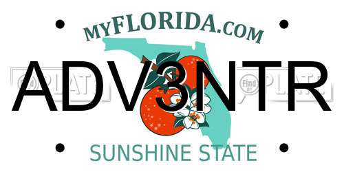 ADV3NTR Florida License Plate
