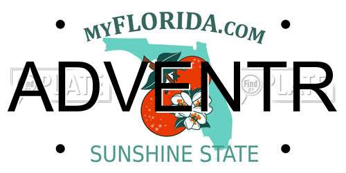 ADVENTR Florida License Plate