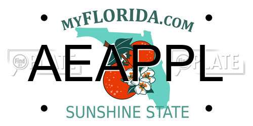 AEAPPL Florida License Plate