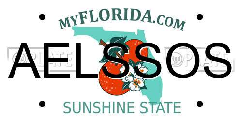 AELSSOS Florida License Plate