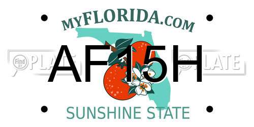 AF15H Florida License Plate