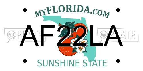 AF22LA Florida License Plate