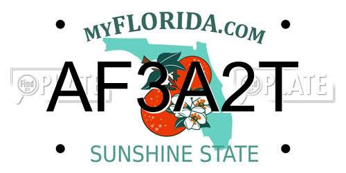 AF3A2T Florida License Plate