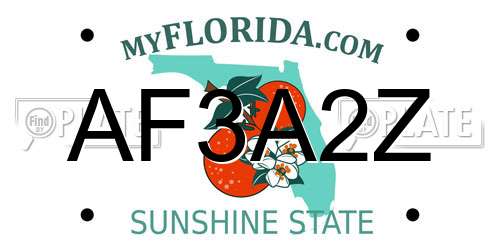 AF3A2Z Florida License Plate