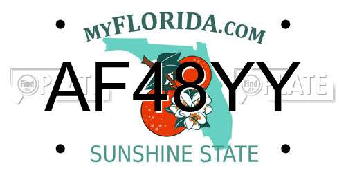 AF48YY Florida License Plate