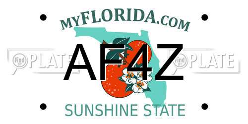 AF4Z Florida License Plate