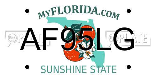 AF95LG Florida License Plate
