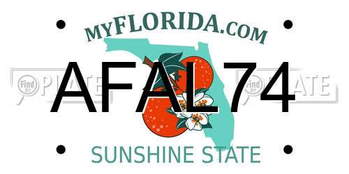 AFAL74 Florida License Plate