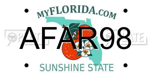 AFAR98 Florida License Plate