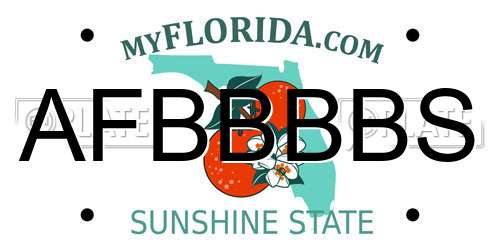AFBBBBS Florida License Plate