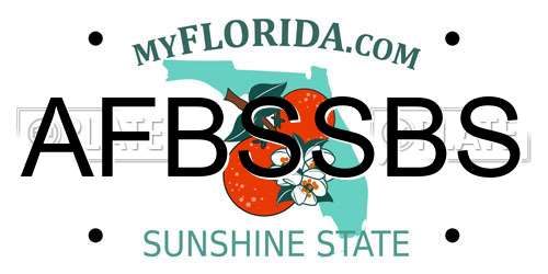 AFBSSBS Florida License Plate