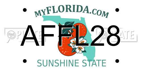 AFFL28 Florida License Plate