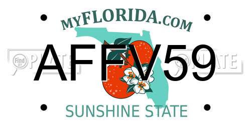 AFFV59 Florida License Plate