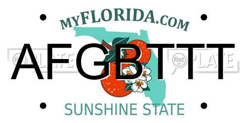 AFGBTTT Florida License Plate