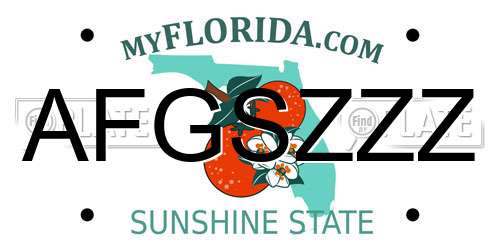 AFGSZZZ Florida License Plate