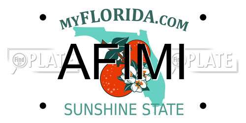 AFIMI Florida License Plate