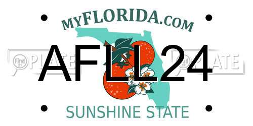 AFLL24 Florida License Plate