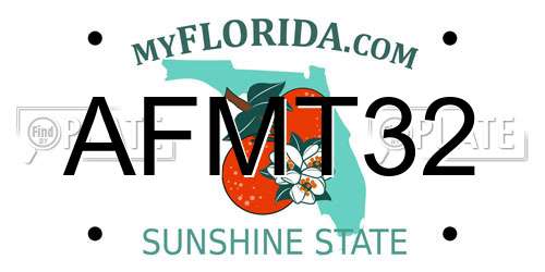 AFMT32 Florida License Plate